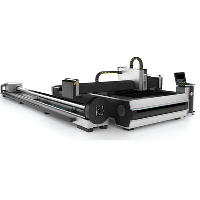ด้วยท่อเหล็กหมุน 1530 เครื่องตัดเลเซอร์ CNC Raycus 6000W 12000W